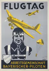 Botho von Romer, Aviation Day, First half of 20th century, offset, paper