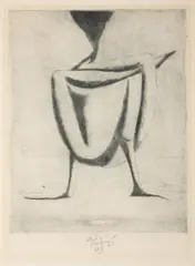 Frantisek Tichy, Frog Man, 1943, drypoint on paper