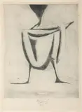 Frantisek Tichy, Frog Man, 1943, drypoint on paper