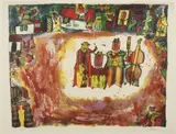 Adolf Born, Musicians, 1970s, lithography, paper