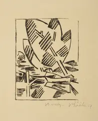 Václav Špála, By the Water, 1917, woodcut, paper