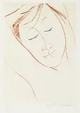Ota Janeček, Sleeping Woman, 1987, drypoint, paper