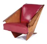 Frank Lloyd Wright, Origami lounge chair, Commissioned c. 1965 for the George D. Sturges Residence, Los Angeles