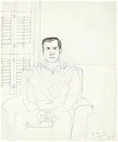 David Hockney, Portrait of Jack Larson, 1967, Ink on paper