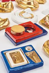 Franco Assetto, Untitled (14), 1977-1981, Gilt and enamel painted ceramic