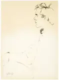 Don Bachardy, Portrait of Jack Larson (3), 1966, Pencil on paper; ink on paper