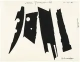 Louise Nevelson, Untitled, 1986, Silkscreen on reverse of handwritten menu