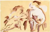 Alexander Archipenko, Untitled (Two seated females)