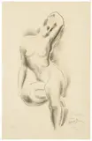 Alexander Archipenko, Untitled (Seated Nude Female)