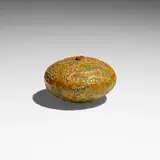 Weed pot by Doyle Lane, c. 1965, volcanic-glazed earthenware, sold Apr 2023