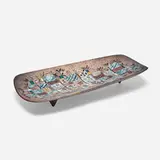 Plate by Myrton Purkiss, c. 1950, glazed stoneware, sold Apr 2023