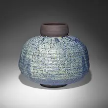 Vase by Adam Silverman, 2014, glazed stoneware, sold Apr 2023