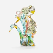 Untitled by Michael Lucero, c. 2007, glazed and hand-painted earthenware, sold Apr 2023
