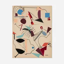Ramstonev Cooperative, Geometric Abstraction, charcoal and collage on paper