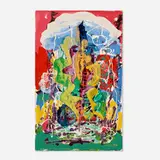 Joseph Meierhans, Abstract Composition, oil on board