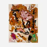 Harry Jackson, Untitled, 1949, mixed media collage on canvas