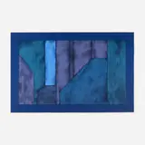 Sonia Gechtoff, Cityscape Blue, 1981, acrylic and pencil on paper
