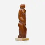 Benedict Tatti, Seated Woman, carved sassafras, stone