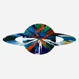 Damien Hirst, Saturn Spin Painting, 2009, acrylic on paper