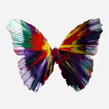 Damien Hirst, Signed Butterfly Spin Painting, 2009, acrylic on paper