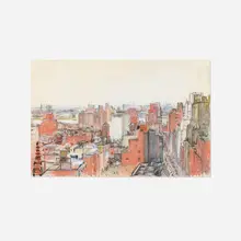 Jane Freilicher, Cityscape, 1976, pastel on paper