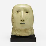 Terry Turrell, Watching Quietly, 2004, carved and painted wood and glass
