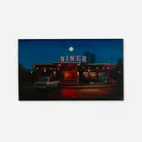 Randall Diehl, Moon Over Diner, oil on panel