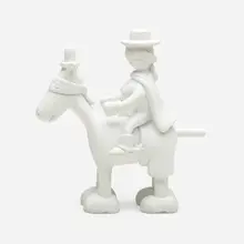 Horse and Rider Maquette by Tom Otterness, 2004, resin, sold Mar 2023