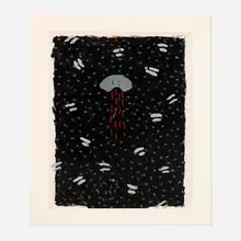 Harmony Lynn Hammond, Spirit of the Dark, 1978, oil, gouache and collage on paper