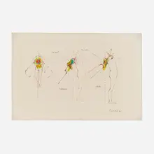Enrique Castro-Cid, Untitled, 1965, graphite and colored pencil on paper