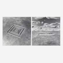 Will Insley, High View; Low View (two works from Channel Space Spiral), photomontage mounted to board