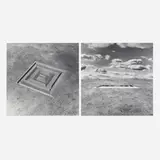 Will Insley, High View; Low View (two works from Channel Space Spiral), photomontage mounted to board