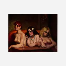 Joseph Sheppard, Untitled (Three Girls), 1987, oil on board
