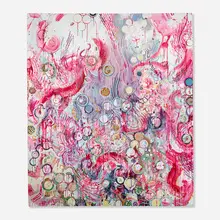 Tam Van Tran, Running with Christ + Animals, 2007, acrylic and beet juice on canvas