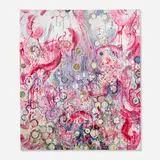 Tam Van Tran, Running with Christ + Animals, 2007, acrylic and beet juice on canvas