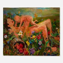 Chuck Connelly, Flower Bed, 1990, oil on canvas