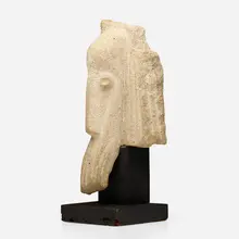 Benedict Tatti, Profile, limestone, painted wood