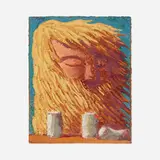 Nat Meade, Gust with Cans, 2021, casein on paper