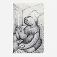 Study by Justin Liam O'Brien, 2020, ballpoint pen on paper (double-sided), sold Mar 2023