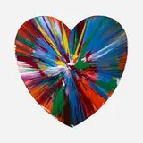 Damien Hirst, Heart Spin Painting, 2009, acrylic on paper