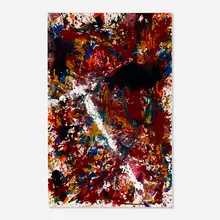 Bill Alpert, Abstract Composition, ink and acrylic on paper laid to board