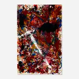 Bill Alpert, Abstract Composition, ink and acrylic on paper laid to board