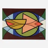 Richard Peter Hoffman, Geometric No. 6, 1962, watercolor and wax on paper