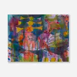 Untitled by Tobias Musicant, mixed media on canvas, sold Mar 2023