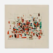 Untitled by Robert Goodnough, 1959, acrylic on canvas, sold Mar 2023