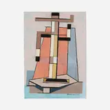 Abstract Composition by Mykhailo Andriienko-Nechytailo, c. 1932, gouache and collage on paper, sold Mar 2023