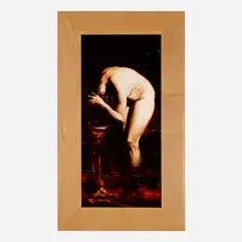 Alex Kanevsky, T.S. Washing Her Hair, 1999, oil on panel in artist's frame