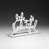Thierry Guetta, LIfe is Beautiful III (White), 2022, enameled steel