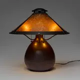 Dirk van Erp and William van Erp, Table lamp, handwrought copper, mica