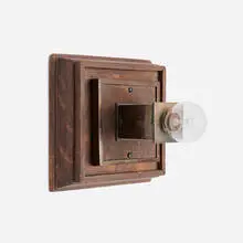 attribution Frank Lloyd Wright, Sconce, c. 1915, oak, copper